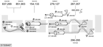Глушитель в сборе BOSAL для FORD TRANSIT c бортовой платформой/ходовая часть (E_ _) 2.5 TD (EME/L/S, ENE/L/S)