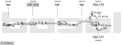 Выхлопная система BOSAL для FORD KUGA I 2.5 4x4