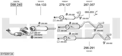 Выхлопная система BOSAL для FORD TRANSIT автобус (E_ _) 2.5 DI (EBL, ECL, EDS, EDL)