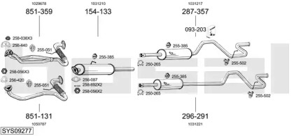 Выхлопная система BOSAL для FORD TRANSIT c бортовой платформой/ходовая часть (E_ _) 2.5 DI (EME/L/S, ENE/L/S)