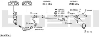 Выхлопная система BOSAL для HONDA CIVIC VIII Hatchback (FN, FK) 1.4 (FK1, FN4)