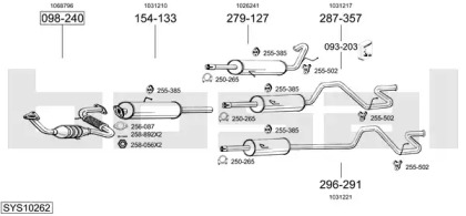 Выхлопная система BOSAL для FORD TRANSIT TOURNEO 2.5 DI