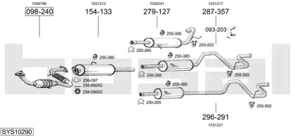 Глушитель в сборе BOSAL для FORD TRANSIT Фургон (E_ _) 2.5 DI (EAL, EAS)