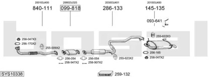 Выхлопная система BOSAL для NISSAN PRIMERA (P11) 2.0 16V