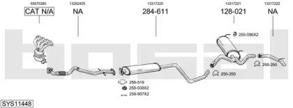 Выхлопная система BOSAL для CHEVROLET CRUZE Station Wagon (J308) 1.6