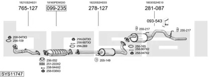 Выхлопная система BOSAL для HONDA HR-V (GH) 1.6 16V 4WD (GH2, GH4)