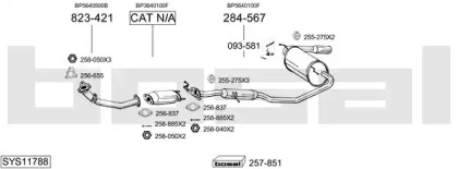 Выхлопная система BOSAL для MAZDA MX-5 I (NA) 1.8