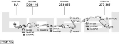 Выхлопная система BOSAL для MAZDA 323 F V (BA) 1.5 16V