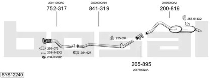 Выхлопная система BOSAL для NISSAN KUBISTAR (X76) 1.5 dCi 70