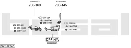 Выхлопная система BOSAL для NISSAN NP300 NAVARA (D40) 2.5 dCi 4WD