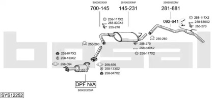 Выхлопная система BOSAL для NISSAN PATHFINDER III (R51) 2.5 dCi 4WD