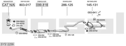 Выхлопная система BOSAL для NISSAN PRIMERA Hatchback (P11) 1.6 16V