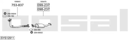 Выхлопная система BOSAL для FORD COUGAR (EC_) 2.0 16V