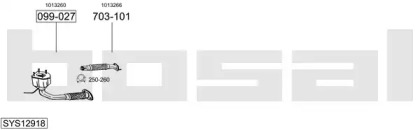 Выхлопная система BOSAL для FORD ESCORT '95 Фургон (AVL) 1.8 Turbo D