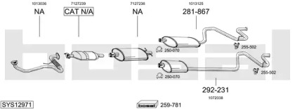 Глушитель в сборе BOSAL для FORD TRANSIT автобус (E_ _) 2.5 TD (EB_, ED_, ES_)