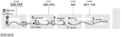 Выхлопная система BOSAL для FORD TRANSIT c бортовой платформой/ходовая часть (FM_ _, FN_ _) 2.4 TDE