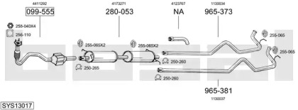 Выхлопная система BOSAL для FORD TRANSIT c бортовой платформой/ходовая часть (FM_ _, FN_ _) 2.4 TDE