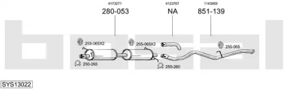 Выхлопная система BOSAL для FORD TRANSIT c бортовой платформой/ходовая часть (FM_ _, FN_ _) 2.4 TDCi