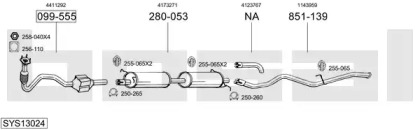 Выхлопная система BOSAL для FORD TRANSIT c бортовой платформой/ходовая часть (FM_ _, FN_ _) 2.4 TDE