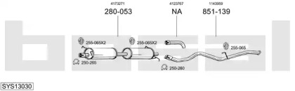 Выхлопная система BOSAL для FORD TRANSIT c бортовой платформой/ходовая часть (FM_ _, FN_ _) 2.4 TDCi