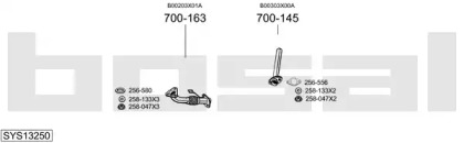 Выхлопная система BOSAL для NISSAN NP300 NAVARA c бортовой платформой/ходовая часть (D40) 2.5 dCi