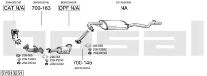 Выхлопная система BOSAL для NISSAN NP300 NAVARA (D40) 2.5 dCi