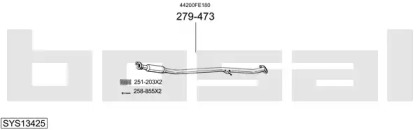 Выхлопная система BOSAL для SUBARU IMPREZA седан (GD) 2.0 i AWD
