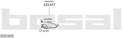 Выхлопная система BOSAL для VW MULTIVAN V (7HM, 7HN, 7HF, 7EF, 7EM, 7EN) 2.5 TDI 4motion