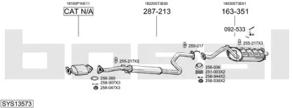 Выхлопная система BOSAL для HONDA CIVIC VI Fastback (MA, MB) 1.6 16V (MB4)