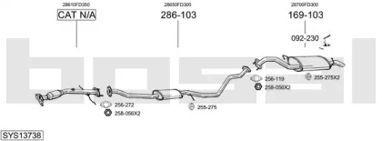 Выхлопная система BOSAL для KIA RIO универсал (DC) 1.5 16V