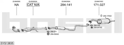 Выхлопная система BOSAL для MAZDA 323 S VI (BJ) 1.6