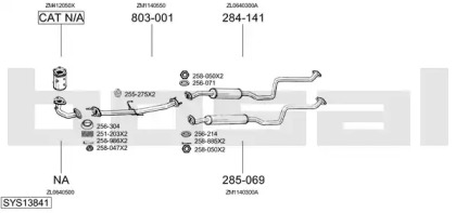 Выхлопная система BOSAL для MAZDA 323 S VI (BJ) 1.6