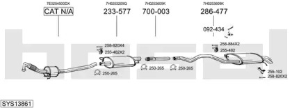 Выхлопная система BOSAL для VW MULTIVAN V (7HM, 7HN, 7HF, 7EF, 7EM, 7EN) 2.0 TDI