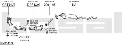 Выхлопная система BOSAL для NISSAN NP300 NAVARA (D40) 2.5 dCi 4WD