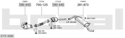 Выхлопная система BOSAL для PEUGEOT BOXER c бортовой платформой/ходовая часть 2.2 HDi 120