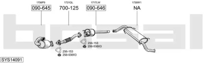 Выхлопная система BOSAL для PEUGEOT BOXER c бортовой платформой/ходовая часть 2.2 HDi 120