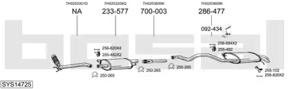 Выхлопная система BOSAL для VW MULTIVAN V (7HM, 7HN, 7HF, 7EF, 7EM, 7EN) 2.5 TDI