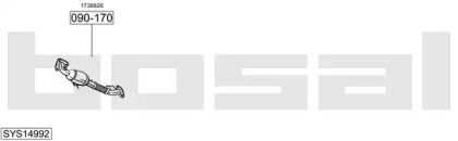 Выхлопная система BOSAL для FORD FOCUS III седан 1.6 EcoBoost