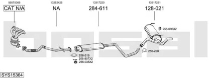 Выхлопная система BOSAL для CHEVROLET CRUZE Хэтчбек (J305) 1.6
