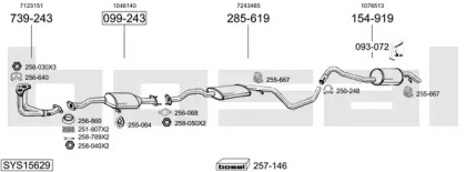 Выхлопная система BOSAL для FORD ESCORT VI седан (GAL) 1.4