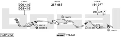 Выхлопная система BOSAL для FORD ESCORT '91 Express (AVL) 1.8 D