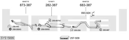 Выхлопная система BOSAL для FORD TRANSIT Фургон (E_ _) 2.5 DI (EAL, EAS)