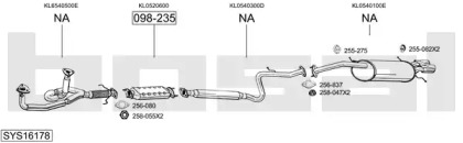 Выхлопная система BOSAL для MAZDA MX-6 (GE) 2.5 i 24V