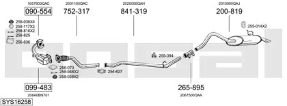 Выхлопная система BOSAL для NISSAN KUBISTAR (X76) 1.5 dCi
