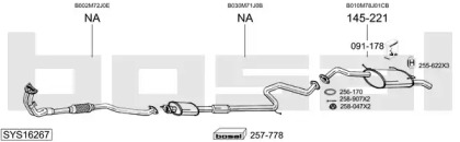 Выхлопная система BOSAL для NISSAN PRIMERA Hatchback (P10) 2.0 16V