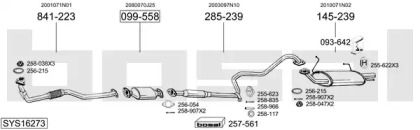 Выхлопная система BOSAL для NISSAN PRIMERA Traveller (W10) 1.6 i