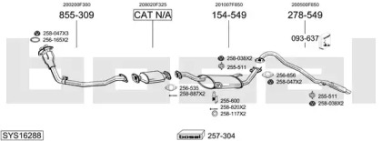 Выхлопная система BOSAL для NISSAN TERRANO II (R20) 2.4 i 12V 4WD