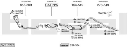 Выхлопная система BOSAL для NISSAN TERRANO II (R20) 2.4 4WD