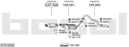Выхлопная система BOSAL для NISSAN TERRANO II (R20) 2.4 4WD