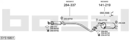 Выхлопная система BOSAL для CHEVROLET AVEO Хэтчбек (T200) 1.5